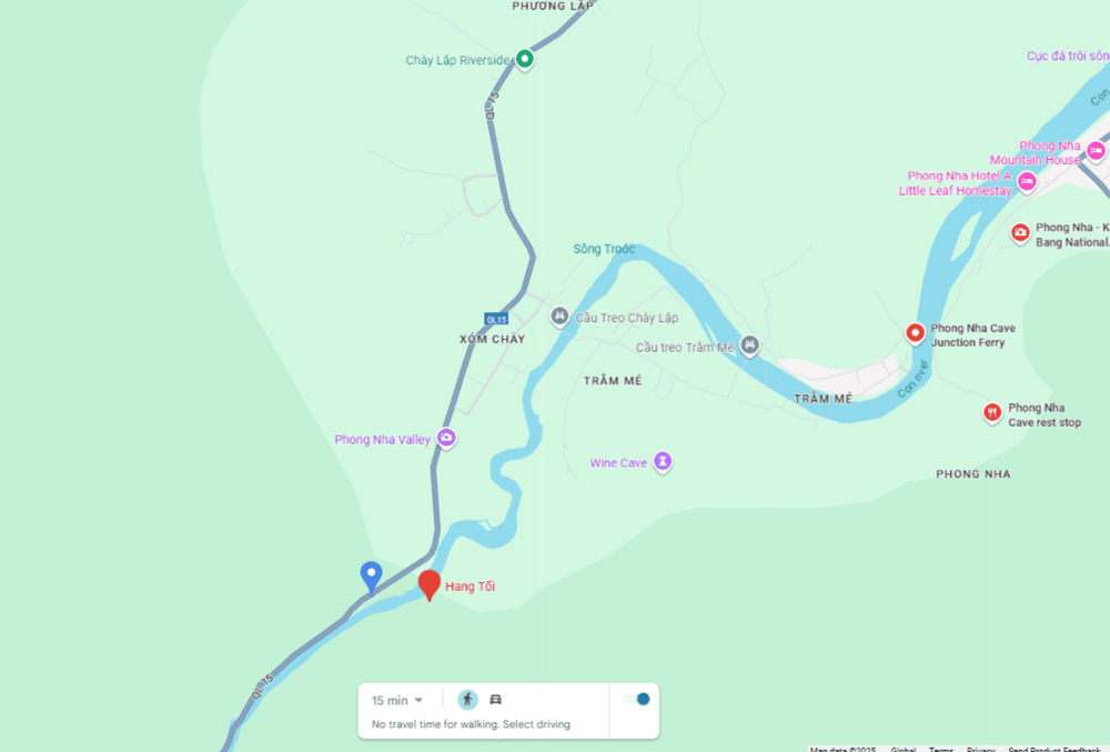 Dark Cave's location in the heart of Phong Nha - Ke Bang National Park